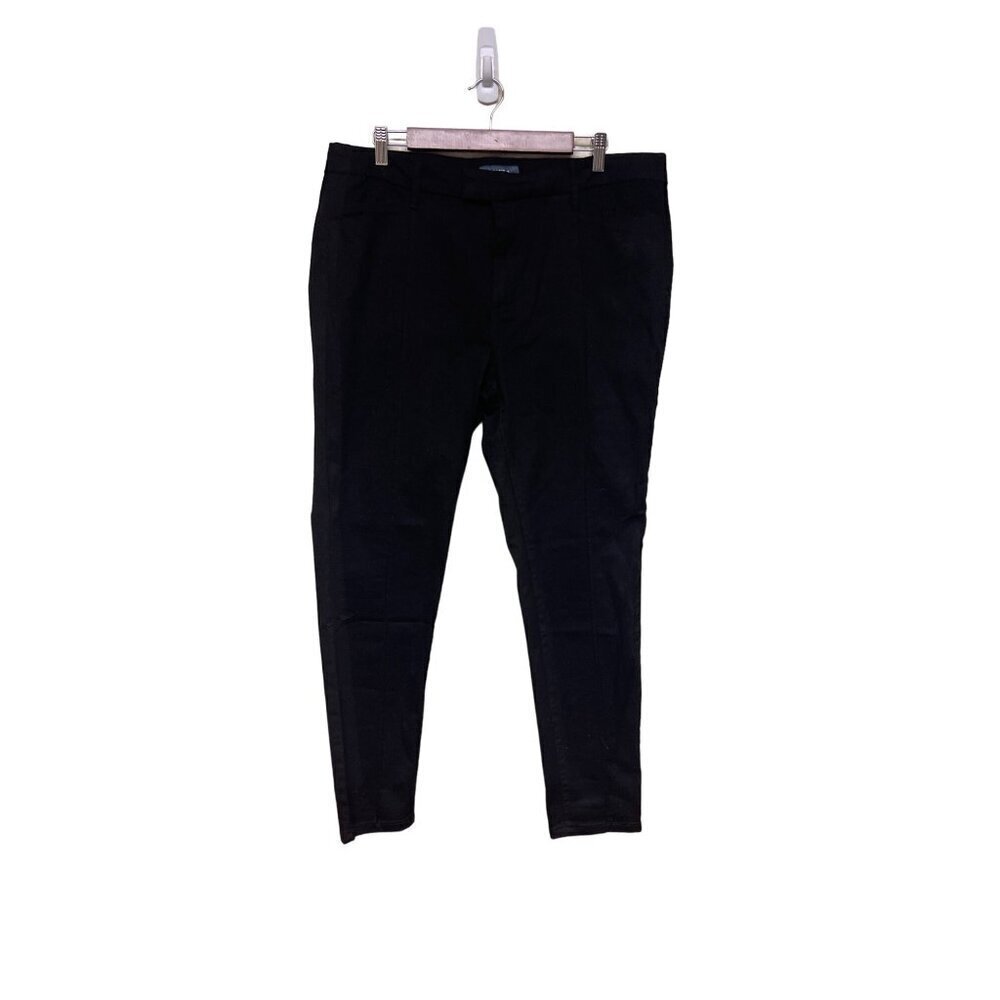 ModCloth Front Seam Black Skinny Pants Women's Plus Size 20 Chino Pockets